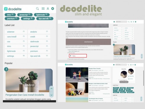 Dcodelite - Template Blogger Gratis Berasa Premium